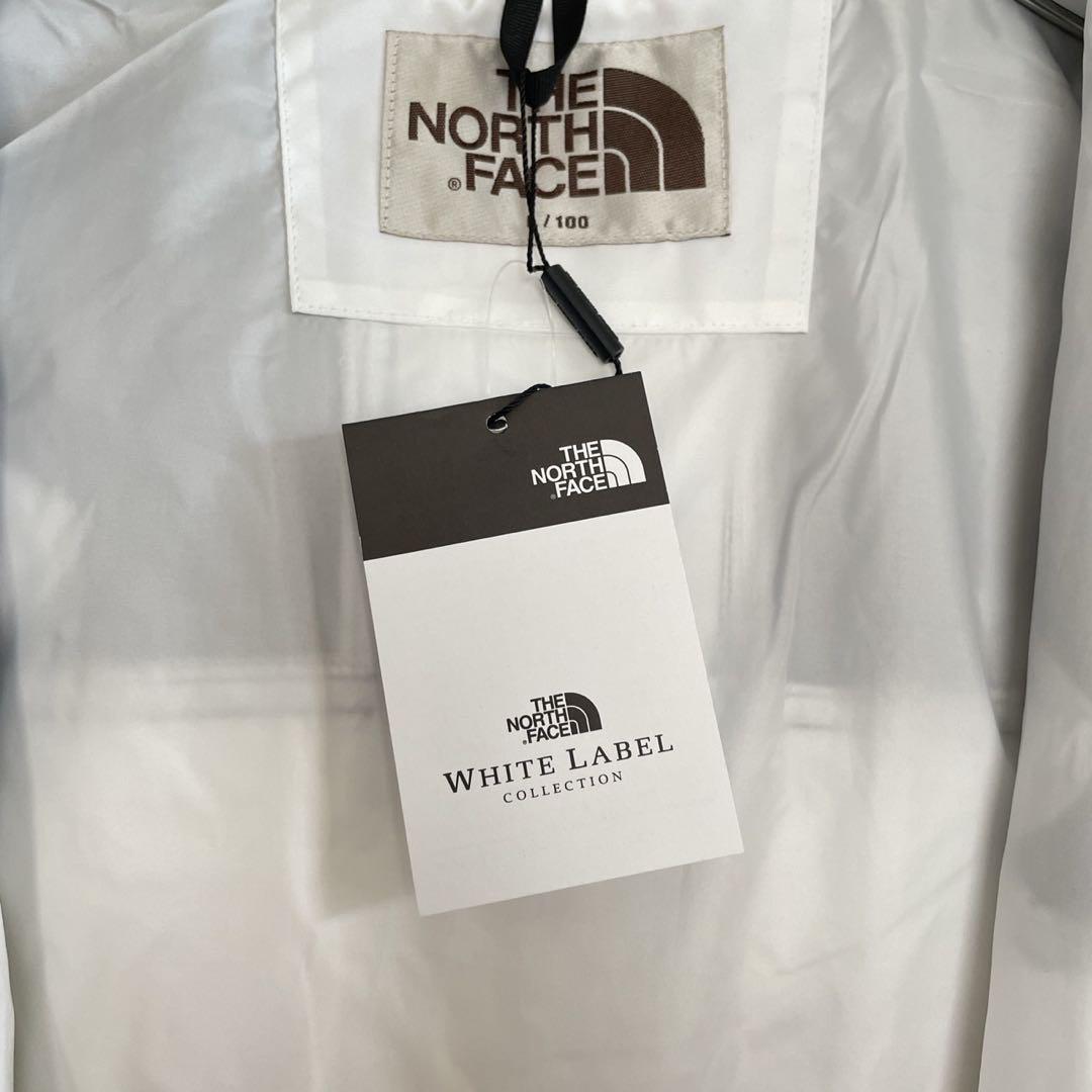 正規品 ノースフェイス【新品】WHITE LABEL マウンテンパーカー 白×黒 正規品 ノースフェイス【新品】WHITE LABEL マウンテンパーカー 白×黒