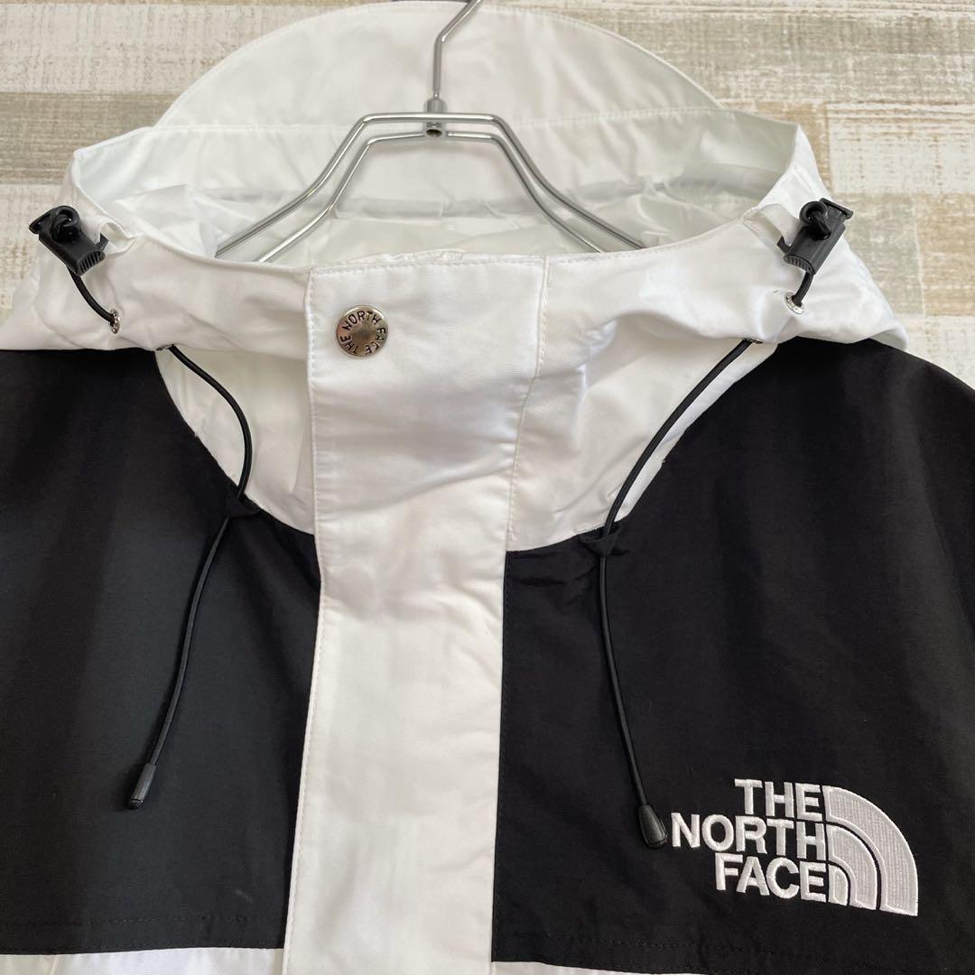 正規品 ノースフェイス【新品】WHITE LABEL マウンテンパーカー 白×黒 正規品 ノースフェイス【新品】WHITE LABEL マウンテンパーカー 白×黒