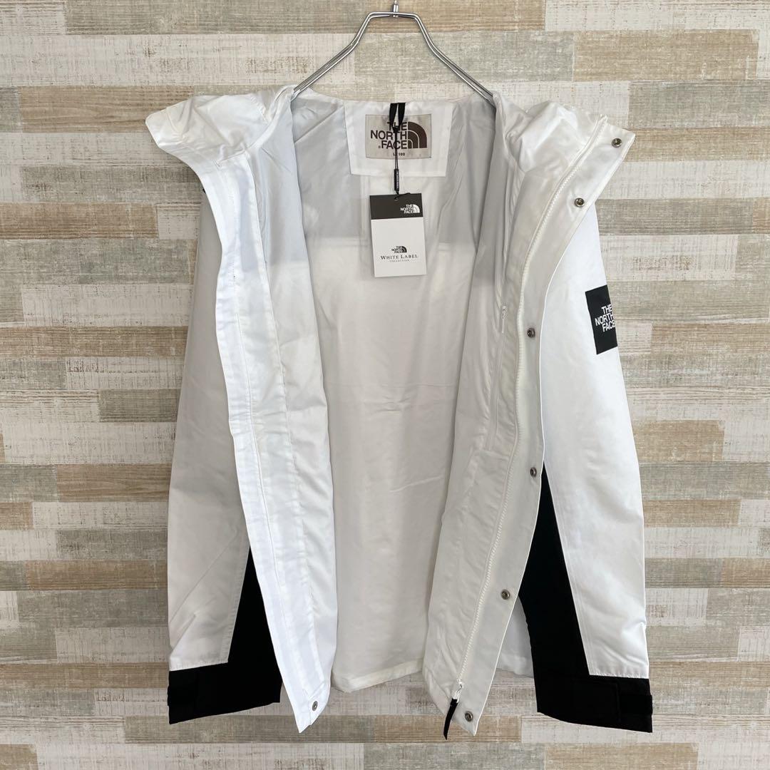 正規品 ノースフェイス【新品】WHITE LABEL マウンテンパーカー 白×黒 正規品 ノースフェイス【新品】WHITE LABEL マウンテンパーカー 白×黒